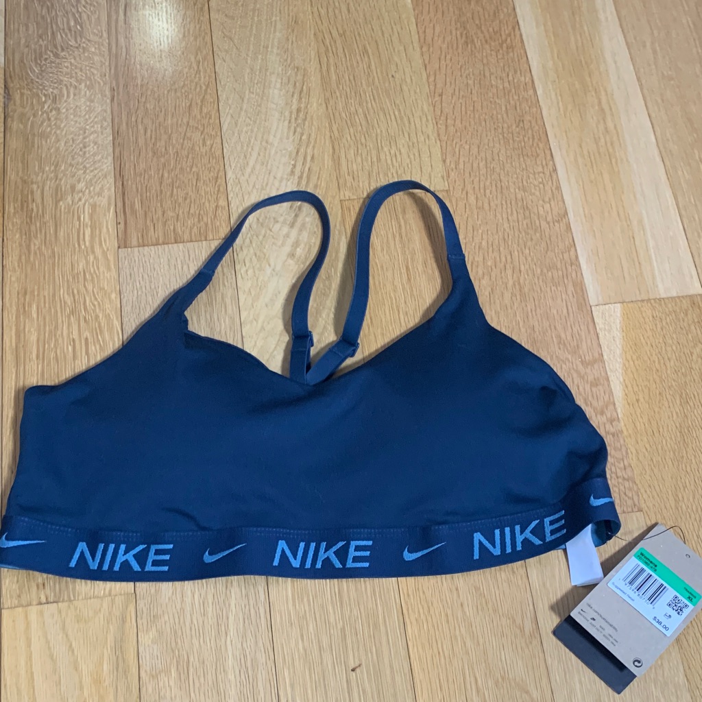 Nike Women's Dark Navy Logo Band Sports Bra